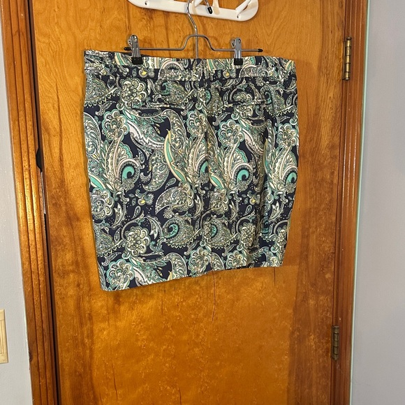 Charter Club Paisley Mini Skirt - Blue, Green, Cream - Picture 2 of 3